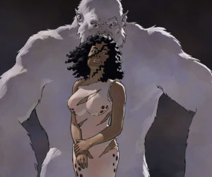 Pru and white ape from The Heart of the Hollow World #19 "Breach"
